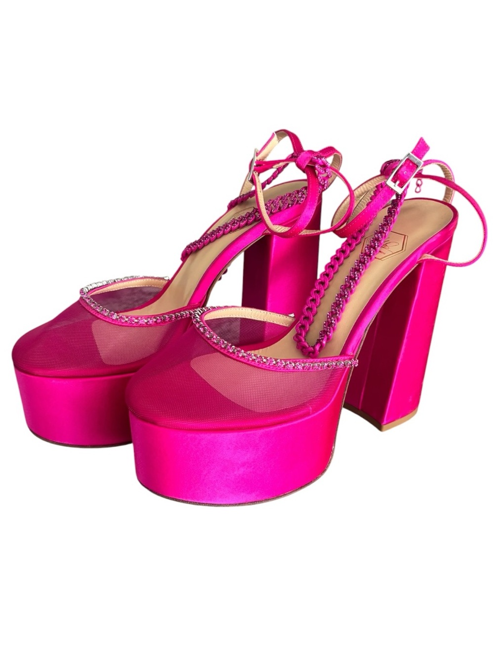 Nalebe Stellar Satin Platform Sandals - Picture 2 of 10